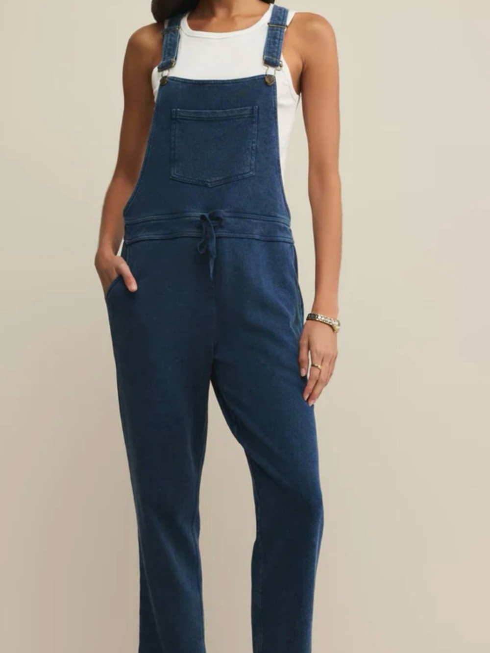 Z Supply The Knit Denim Overalls 
Size M NWT